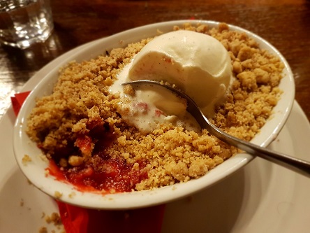 Apple & Blackberry Crumble - The Cridford Inn