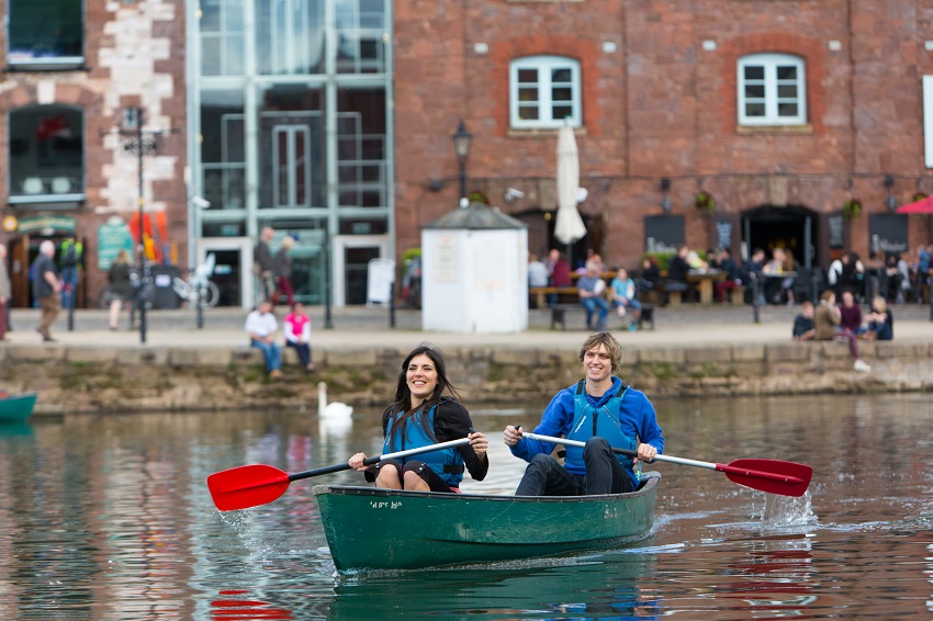 Kayaking on Exeter Quayside