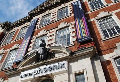 Angled image of the exterior of the Exeter Phoenix