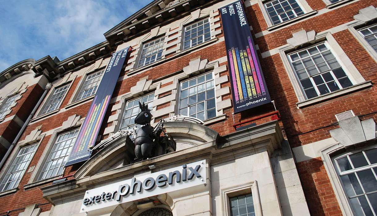 Angled image of the exterior of the Exeter Phoenix