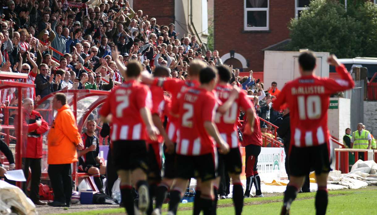 Exeter City FC on the pitch
