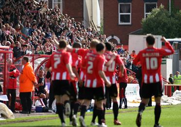 Exeter City FC on the pitch