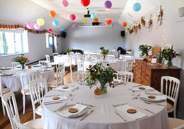 Wedding set up at The Lamb Inn