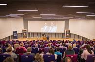 View of conference from the back of the room