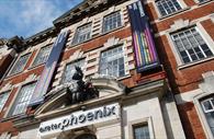 Angled image of the exterior of the Exeter Phoenix