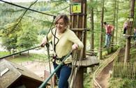 Go Ape! Haldon. Walking the bridge in the trees