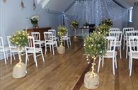 Ceremony set up at The Lamb Inn